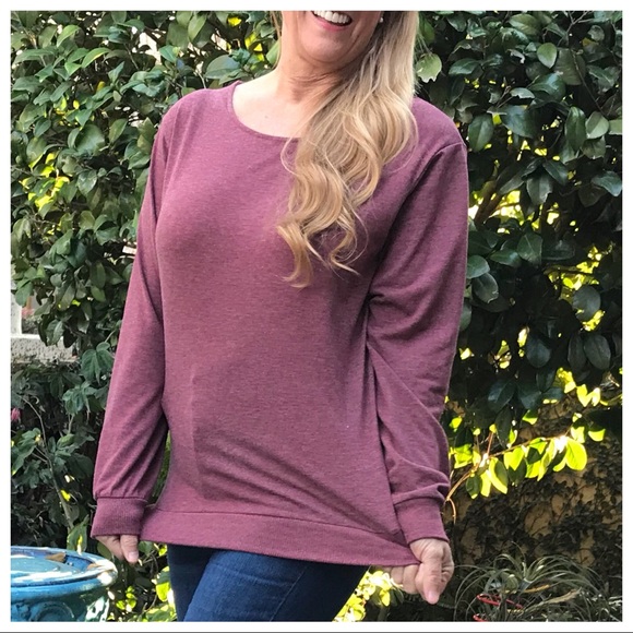 Best Seller Restock Wine Red Basic Tee - Picture 5 of 8